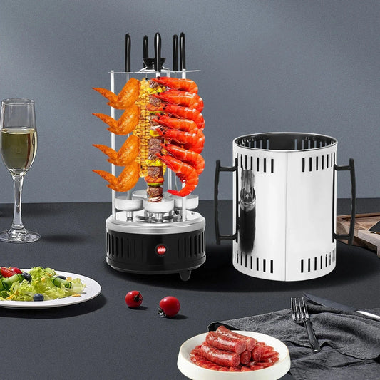Cadeau showroom Argent Barbecue électrique vertical en acier inoxydable