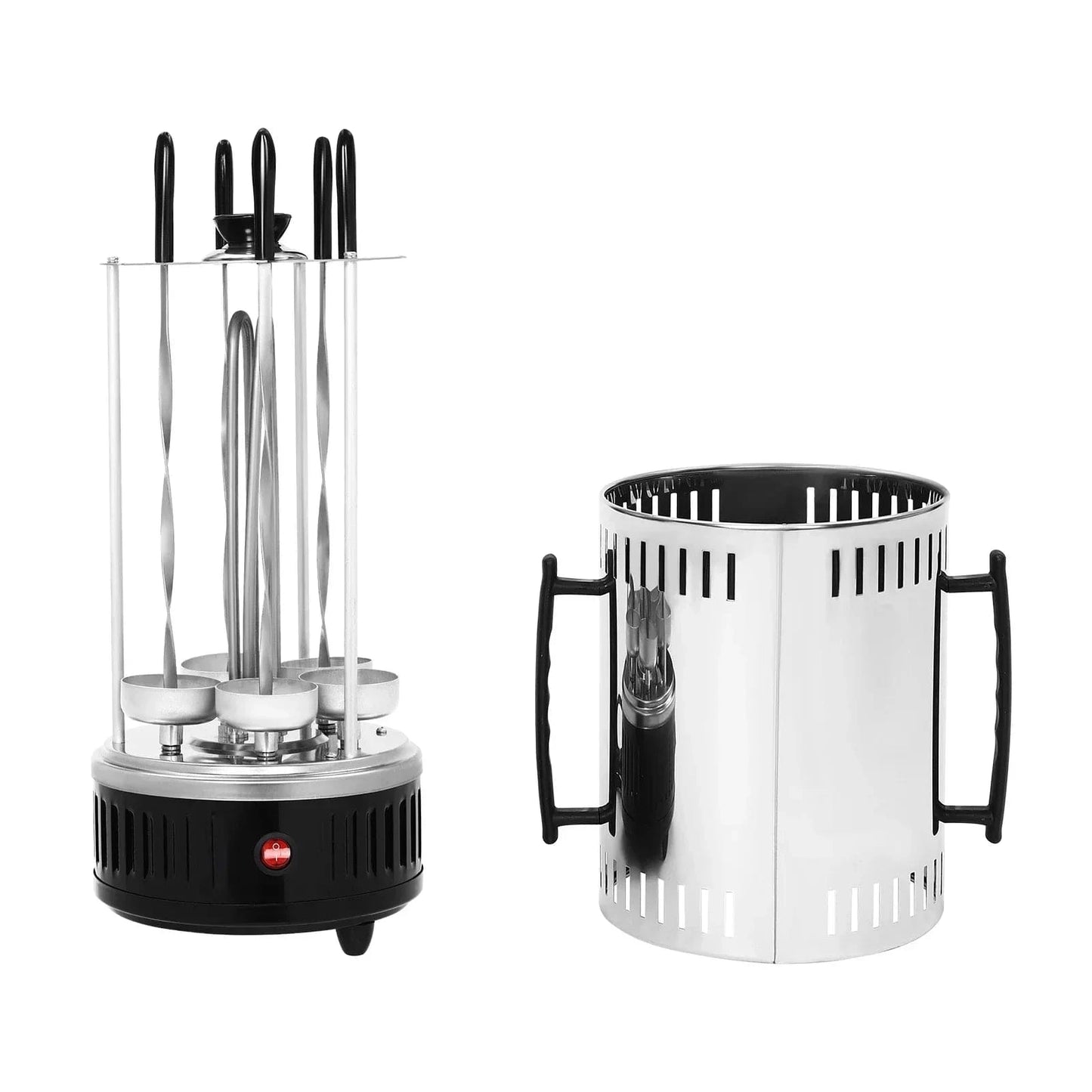 Cadeau showroom Argent Barbecue électrique vertical en acier inoxydable