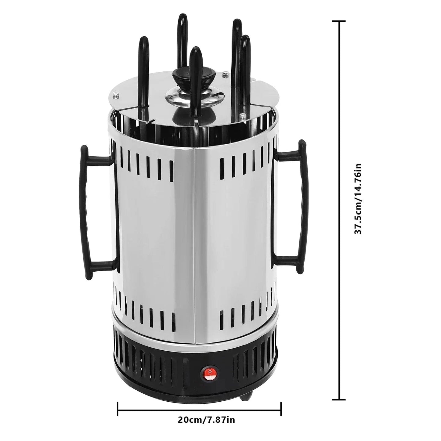 Cadeau showroom Argent Barbecue électrique vertical en acier inoxydable