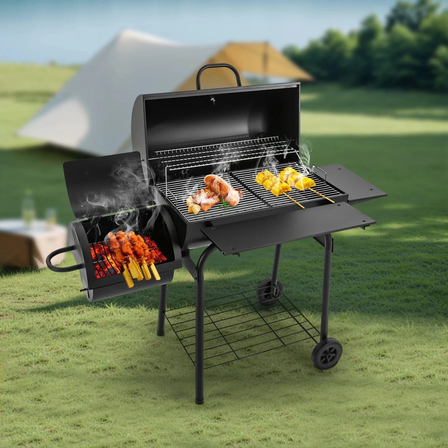 Cadeau showroom barbecue Barbecue au charbon de bois avec surface de cuisson