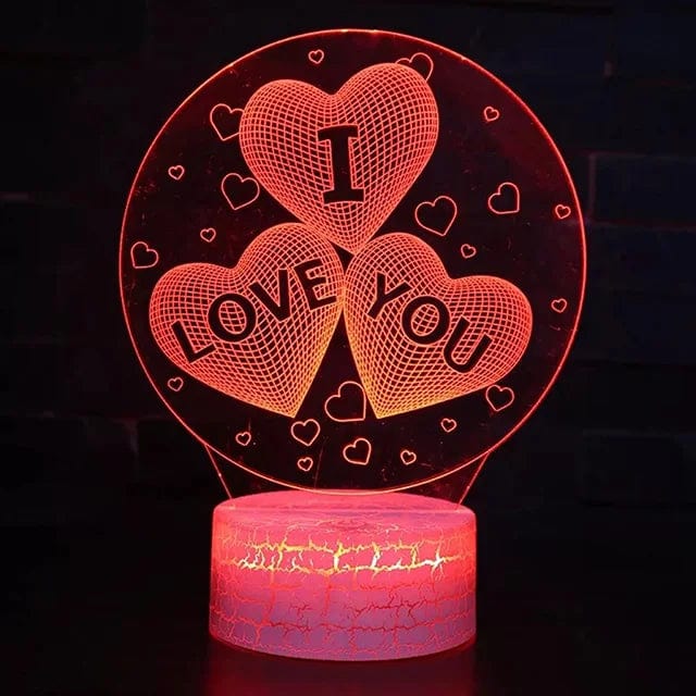 Cadeau showroom Base noir 16 couleurs / Bleu foncé Veilleuse illusion USB 62LED 3D