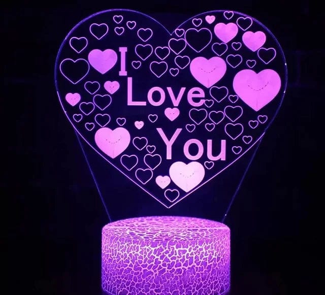 Cadeau showroom Base noir 16 couleurs / Bleu Veilleuse illusion USB 62LED 3D