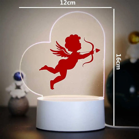 Cadeau showroom Base noire 7 couleurs / AP-X-Y1082 / USB Plug Lampe de Nuit 3D de Léon pour Décoration de Chambre