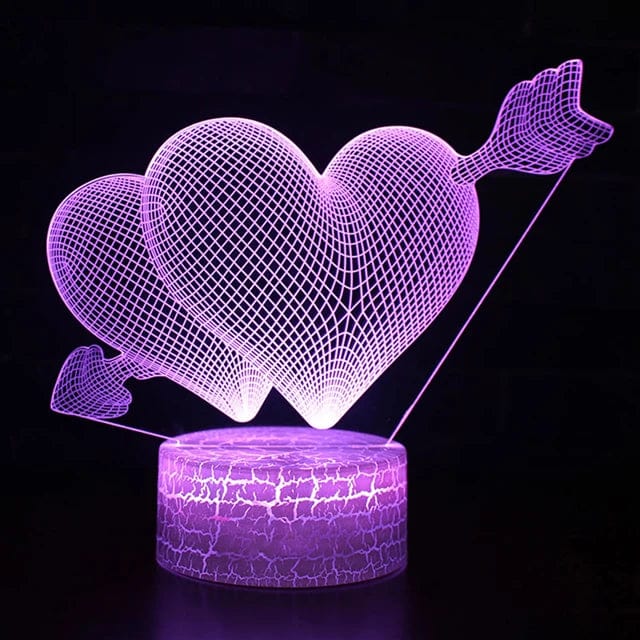 Cadeau showroom Base noire Télécommande / Light Red Veilleuse LED 3D Icidal Sion