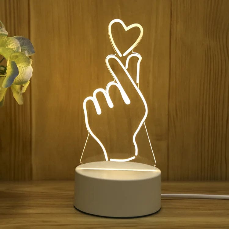 Cadeau showroom Blanc / 1 core Veilleuse 3D USB créative