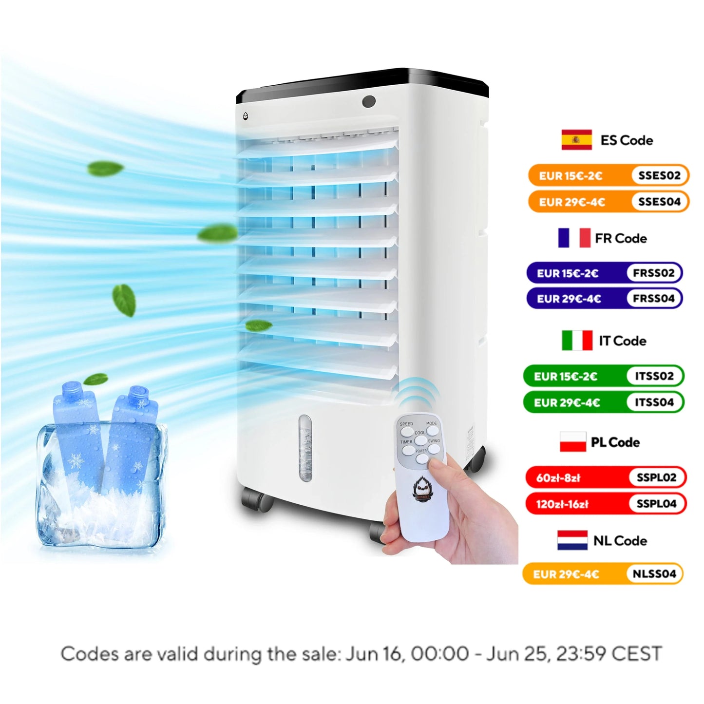 Cadeau showroom climatiseurs Blanc Climatiseur silencieux, compact, ultra pratique