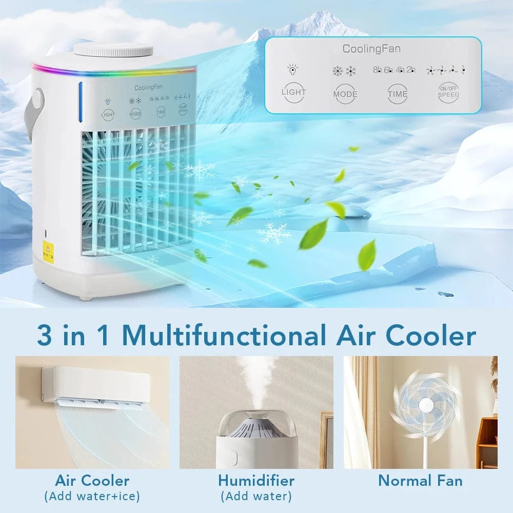 Cadeau showroom climatiseurs Blanc Petit climatiseur électrique avec eau et glace