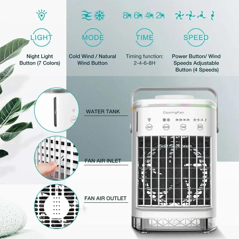 Cadeau showroom climatiseurs Blanc Petit climatiseur électrique avec eau et glace