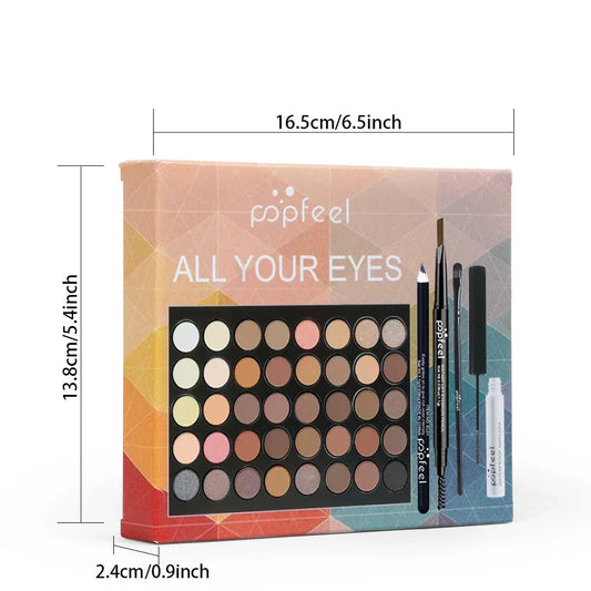 Cadeau showroom Coffret maquillage pour les yeux – palette, eyeliner et mascara