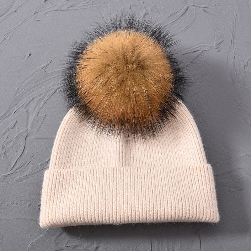 Cadeau showroom Ensemble bonnet épais et écharpe a pompons