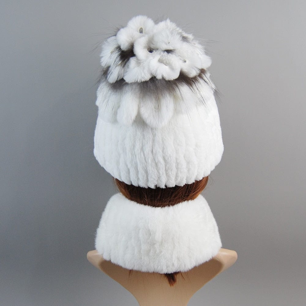 Cadeau showroom Ensemble chapeau et écharpe chaud et naturel