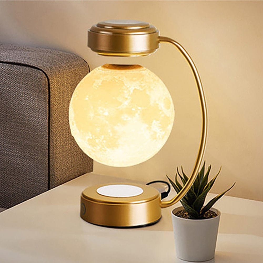 Cadeau showroom Lampe LED 3D en forme de lune flottante magnétique