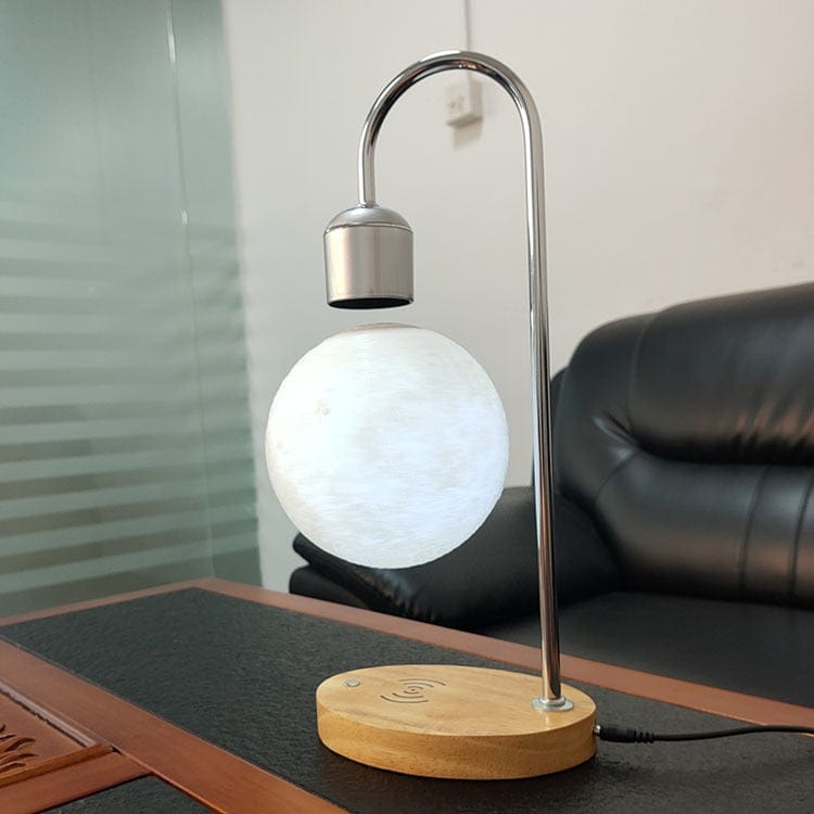 Cadeau showroom Lampe LED en forme de lune en lévitation magnétique