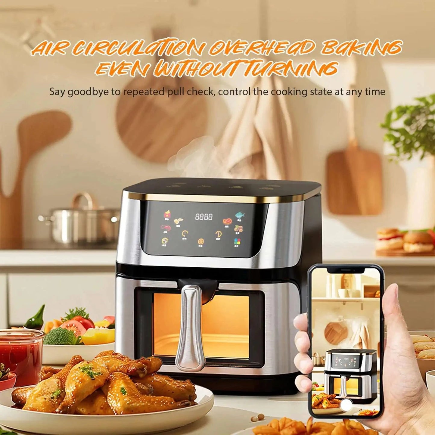Cadeau showroom Noir Friteuse à air 12L