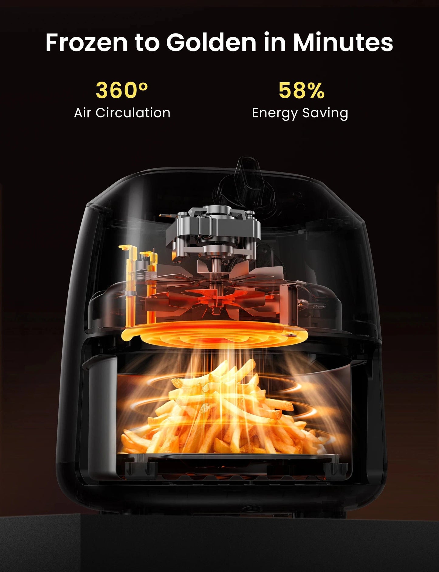 Cadeau showroom Noir Friteuse air fryer noir