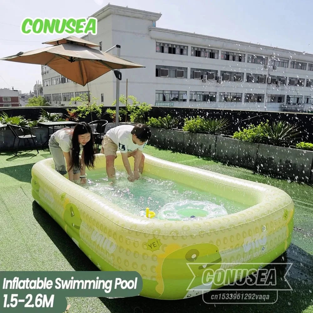 Cadeau showroom piscine gonflable 2.1M avec auvent Grande piscine gonflable de 2,1 M avec auvent
