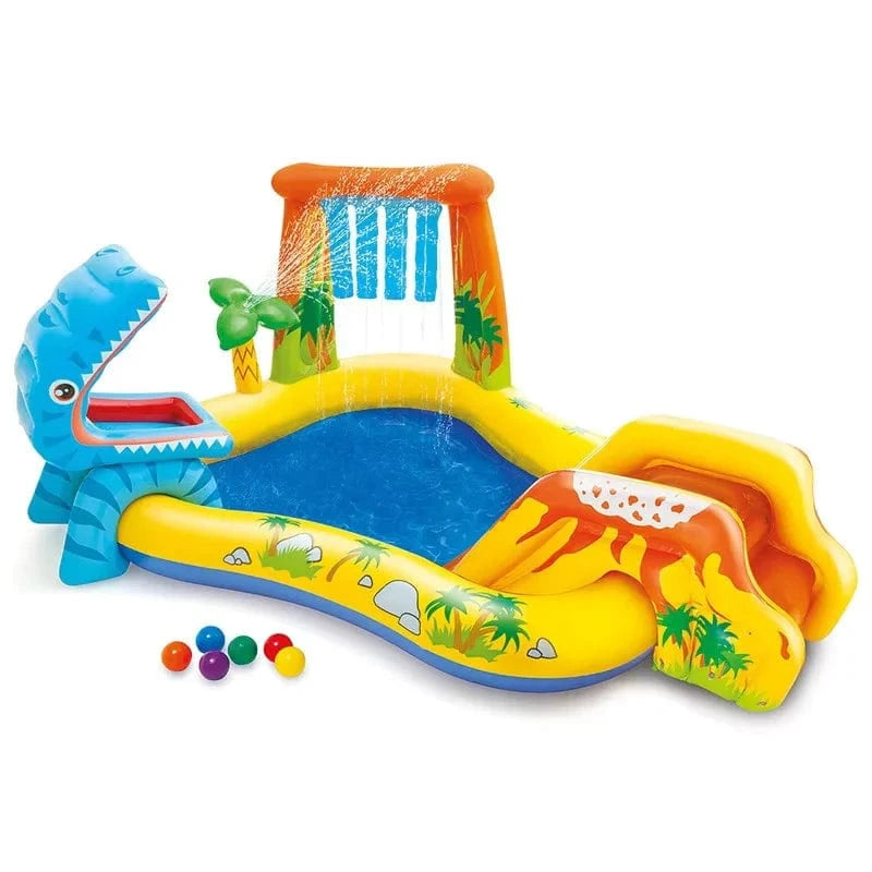 Cadeau showroom piscine gonflable 249x191x109CM Piscine pour enfants avec toboggan