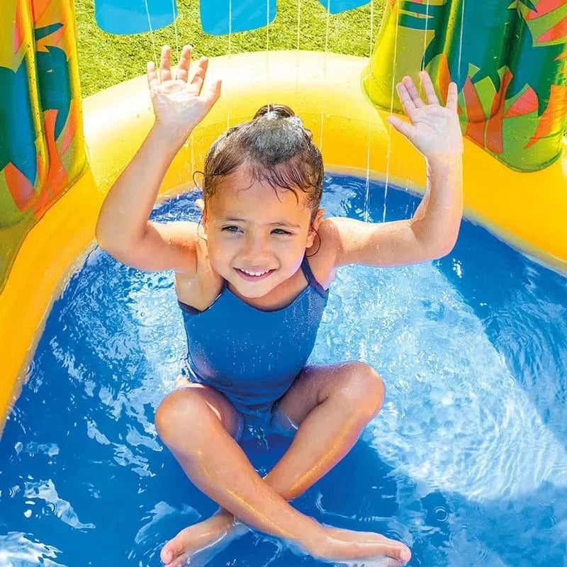 Cadeau showroom piscine gonflable 249x191x109CM Piscine pour enfants avec toboggan