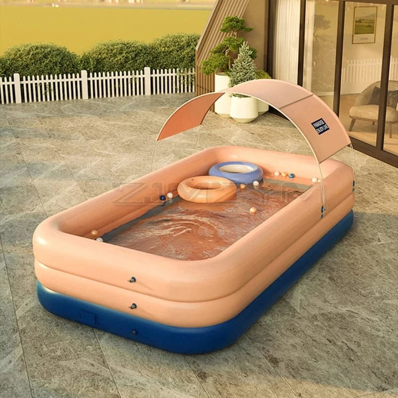 Cadeau showroom piscine gonflable Rose / 2.6M Piscine gonflable automatique à 3 niveaux, 260 cm