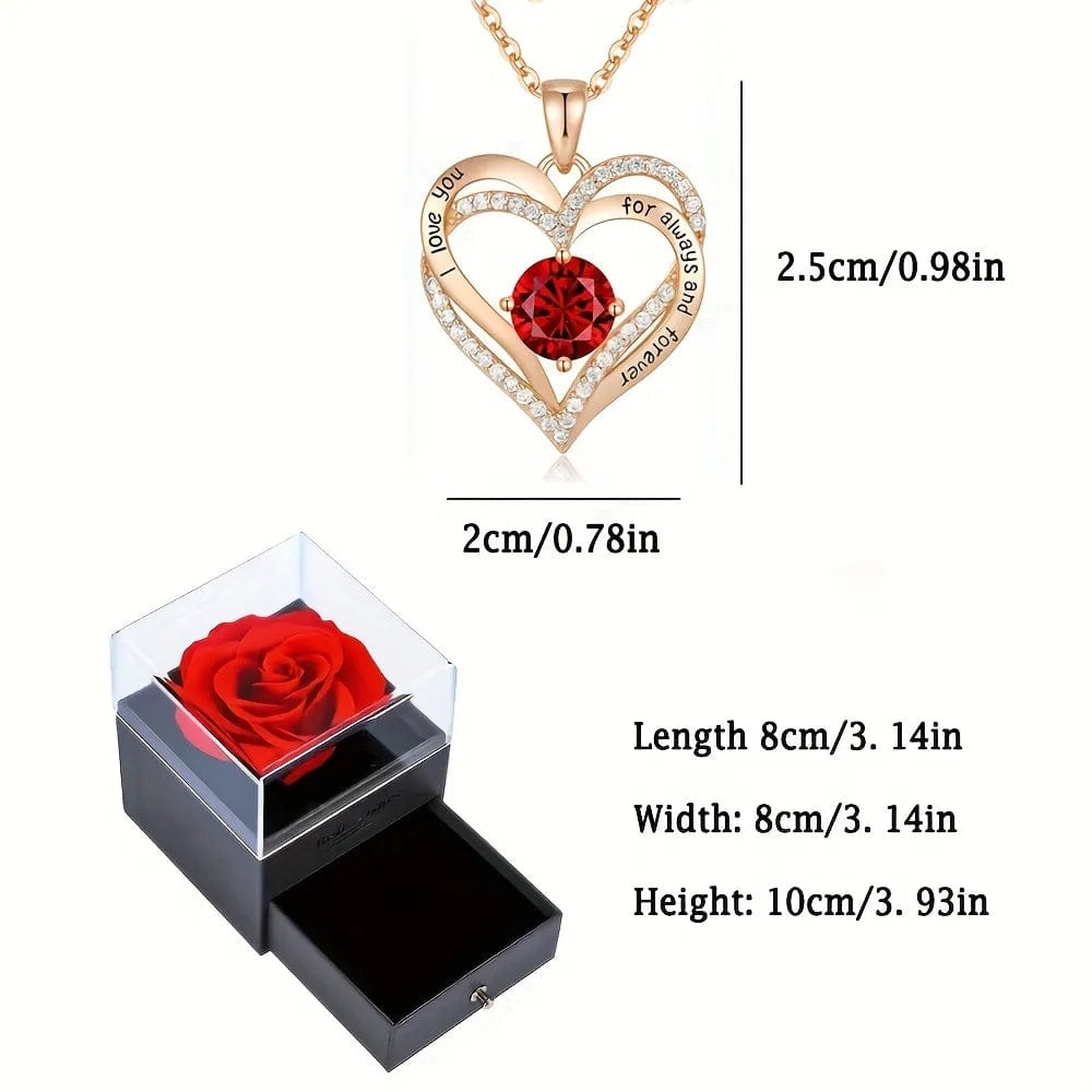Cadeau showroom Rose Colliers pendentif avec fleur de rose