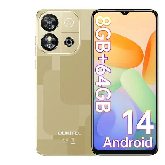 Cadeau showroom smartphone Or Smartphone 4G OUKITEL C57S Android 14 8 Go + 64 Go