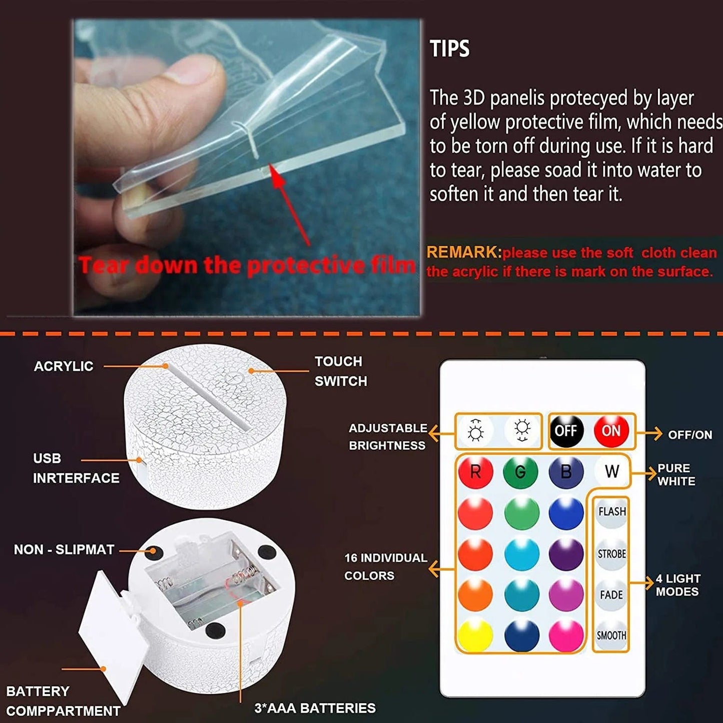 Cadeau showroom Veilleuse LED 3D Icidal Sion