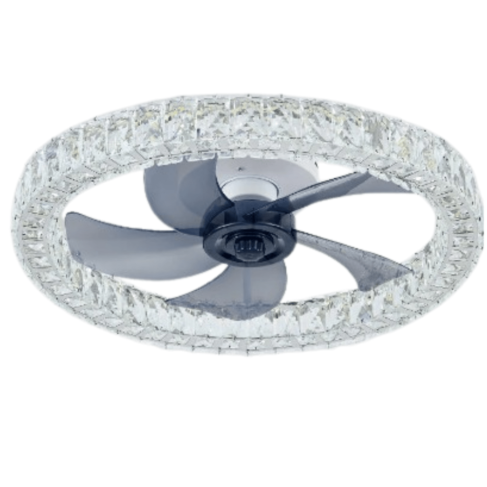 Cadeau showroom ventilateurs Blanc Ventilateur de plafond en cristal silencieux
