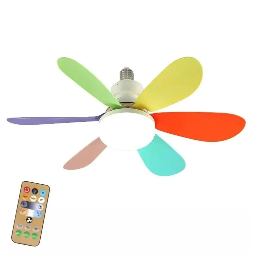 Cadeau showroom ventilateurs Multicouleur / 52cm Ventilateur de plafond avec LED 40 W