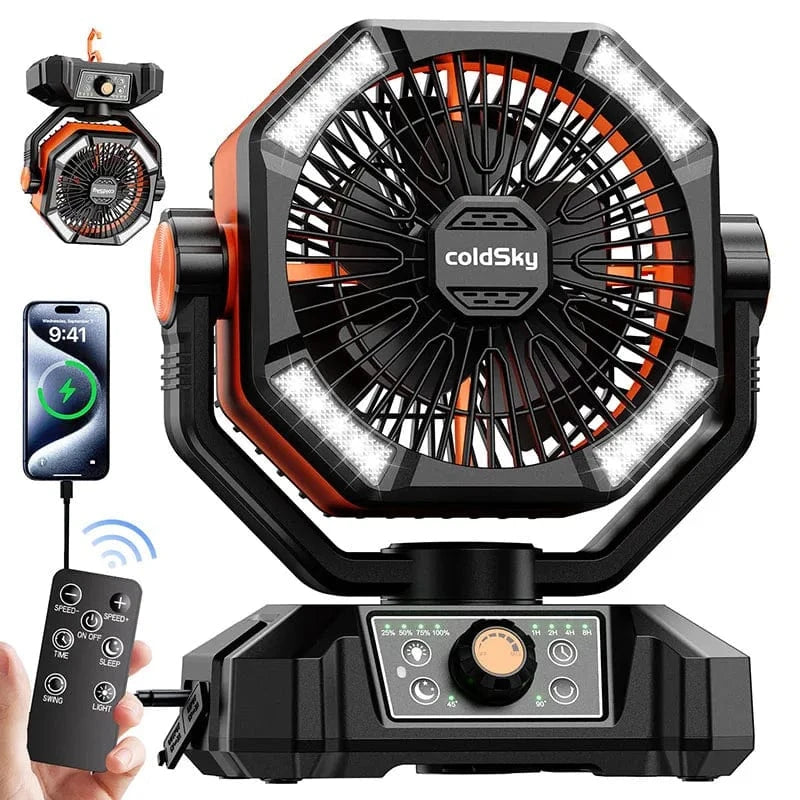 Cadeau showroom ventilateurs Ventilateur de camping ColdSky 20 000 mAh