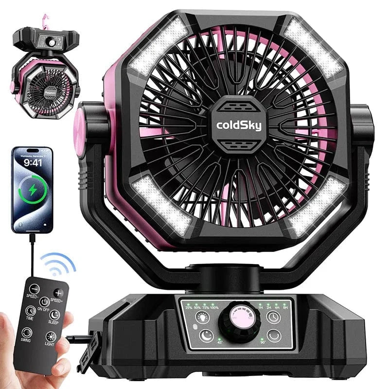 Cadeau showroom ventilateurs Ventilateur de camping ColdSky 20 000 mAh