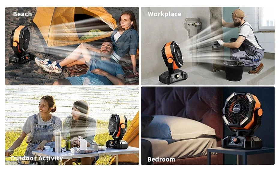 Cadeau showroom ventilateurs Ventilateur de camping ColdSky 20 000 mAh