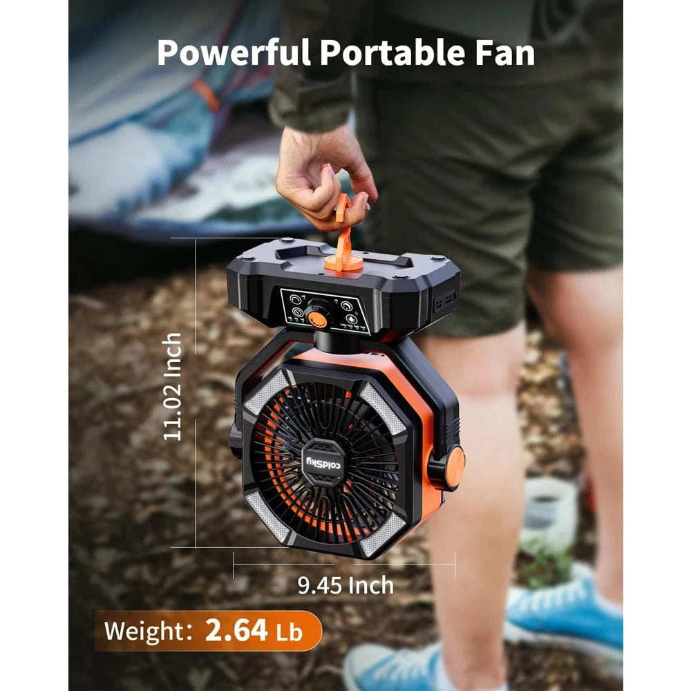 Cadeau showroom ventilateurs Ventilateur de camping ColdSky 20 000 mAh