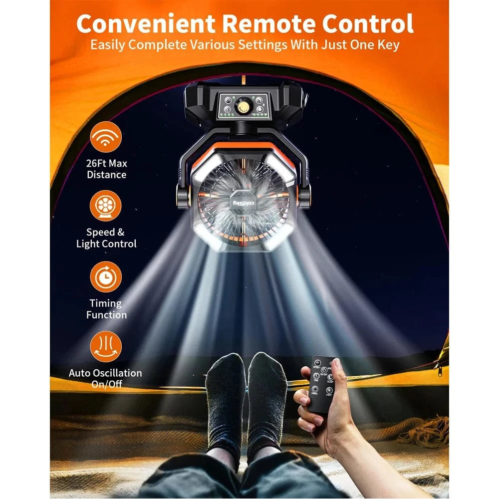 Cadeau showroom ventilateurs Ventilateur de camping ColdSky 20 000 mAh