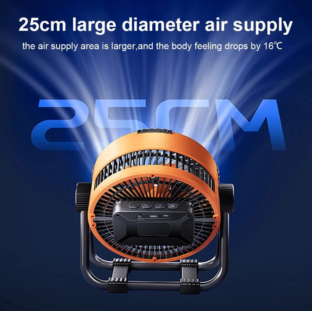 Cadeau showroom ventilateurs Ventilateur de camping portable rechargeable 20 000 mAh