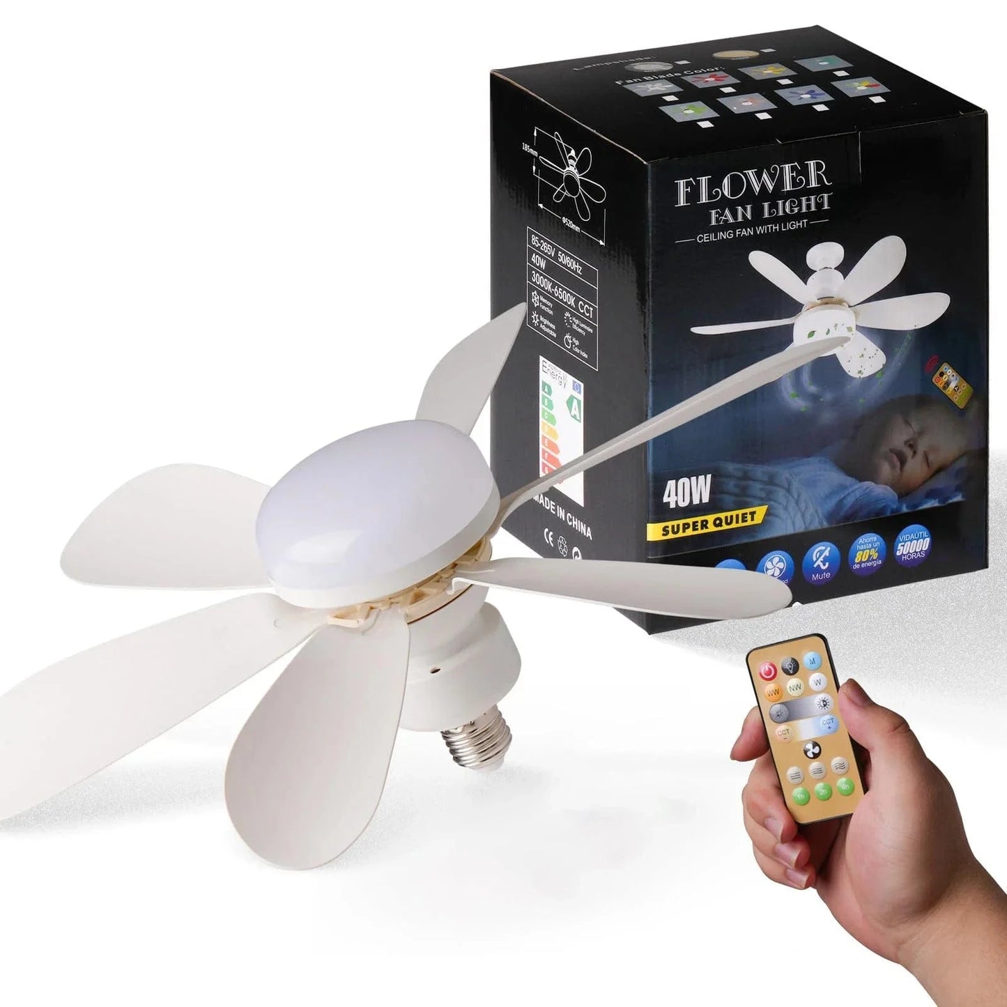 Cadeau showroom ventilateurs Ventilateur de plafond avec LED 40 W