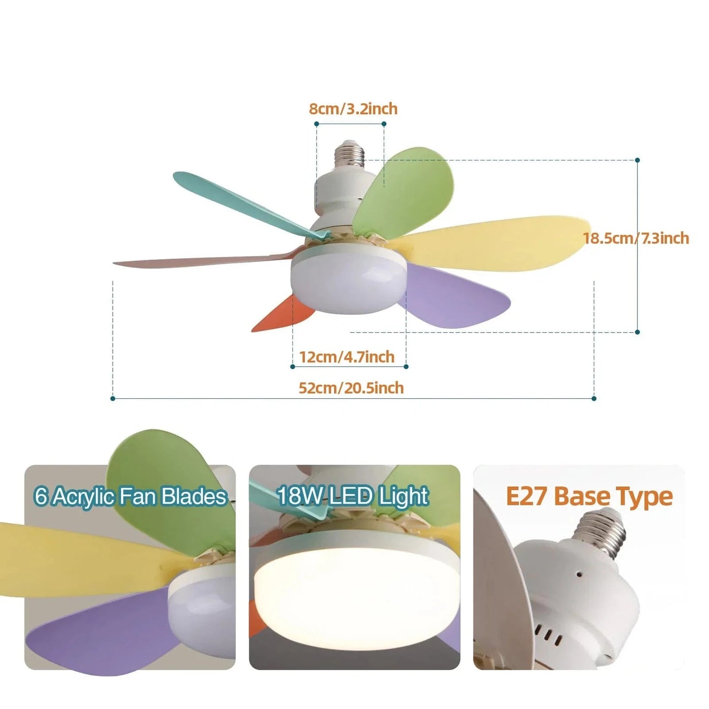 Cadeau showroom ventilateurs Ventilateur de plafond avec LED 40 W