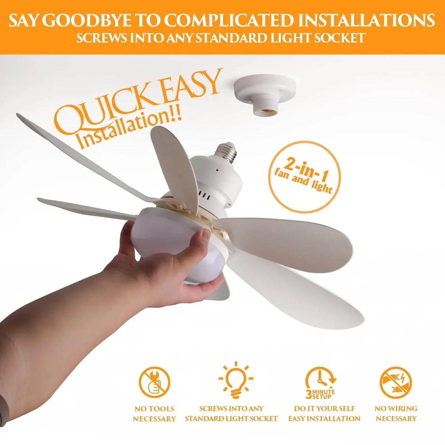 Cadeau showroom ventilateurs Ventilateur de plafond avec LED 40 W