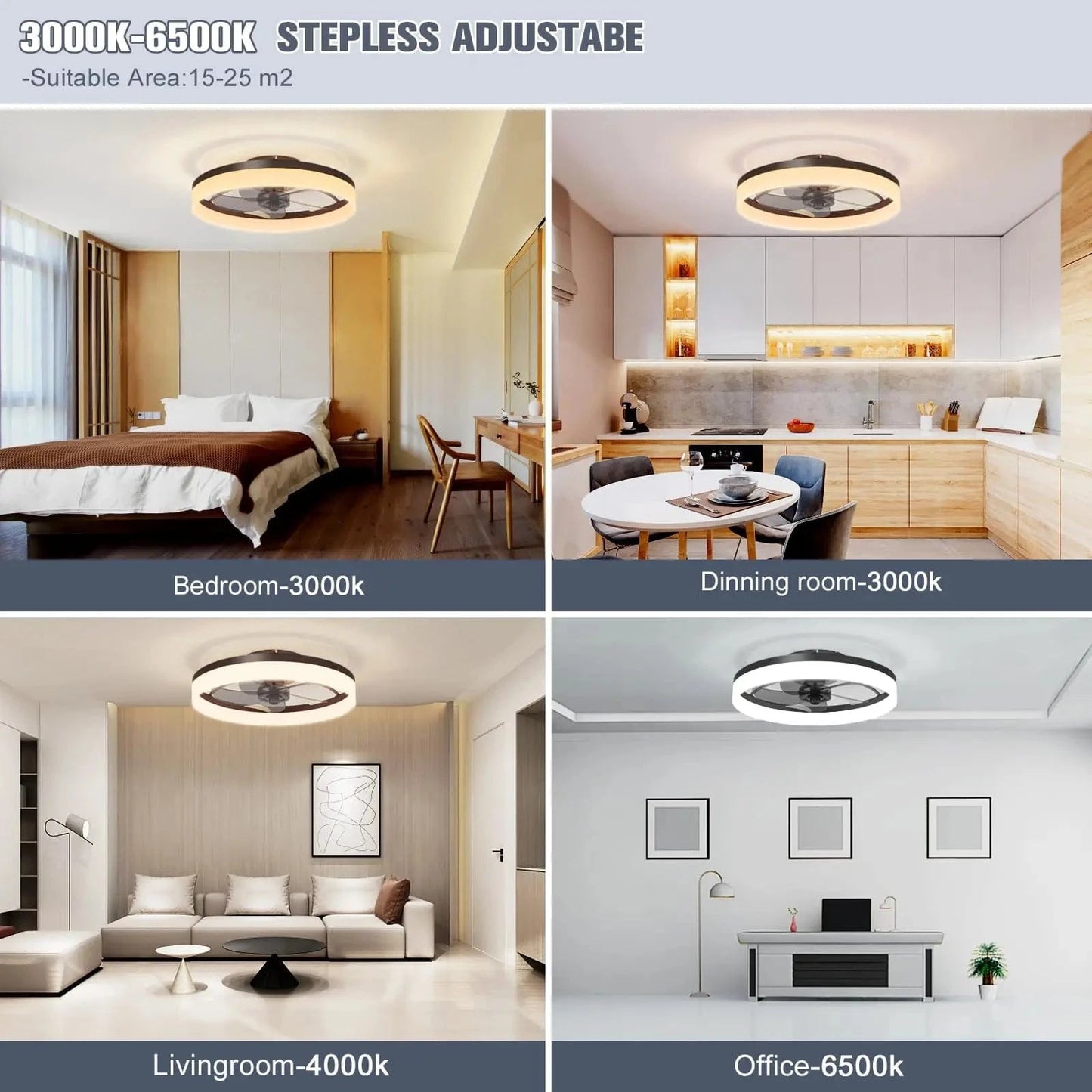 Cadeau showroom ventilateurs Ventilateur de plafond intelligent et moderne