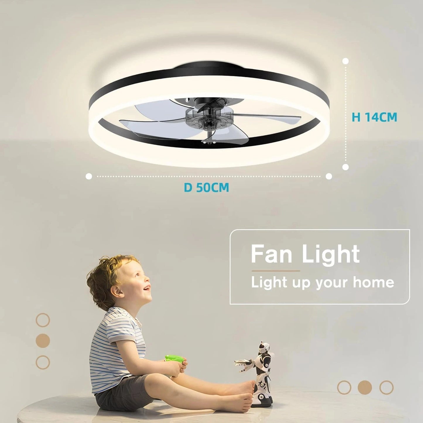Cadeau showroom ventilateurs Ventilateur de plafond intelligent et moderne