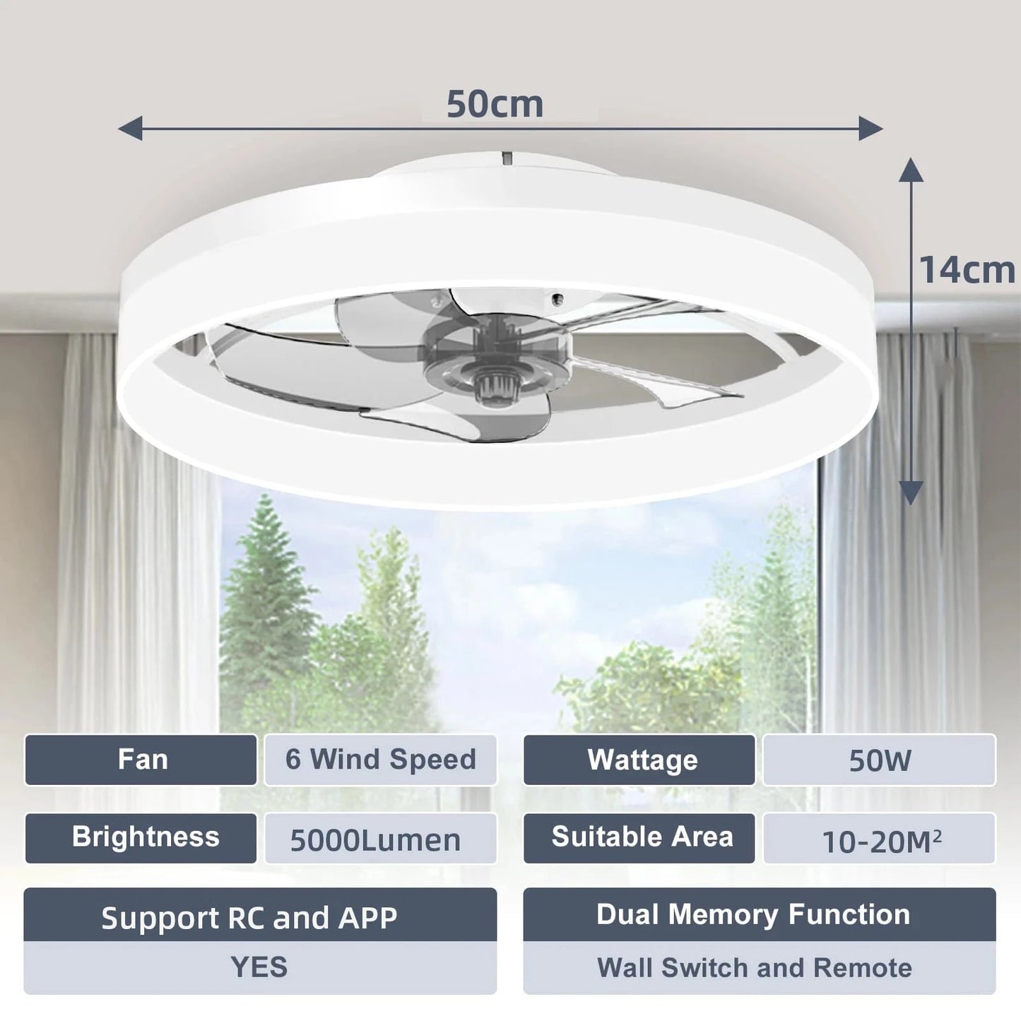 Cadeau showroom ventilateurs Ventilateur de plafond intelligent et moderne