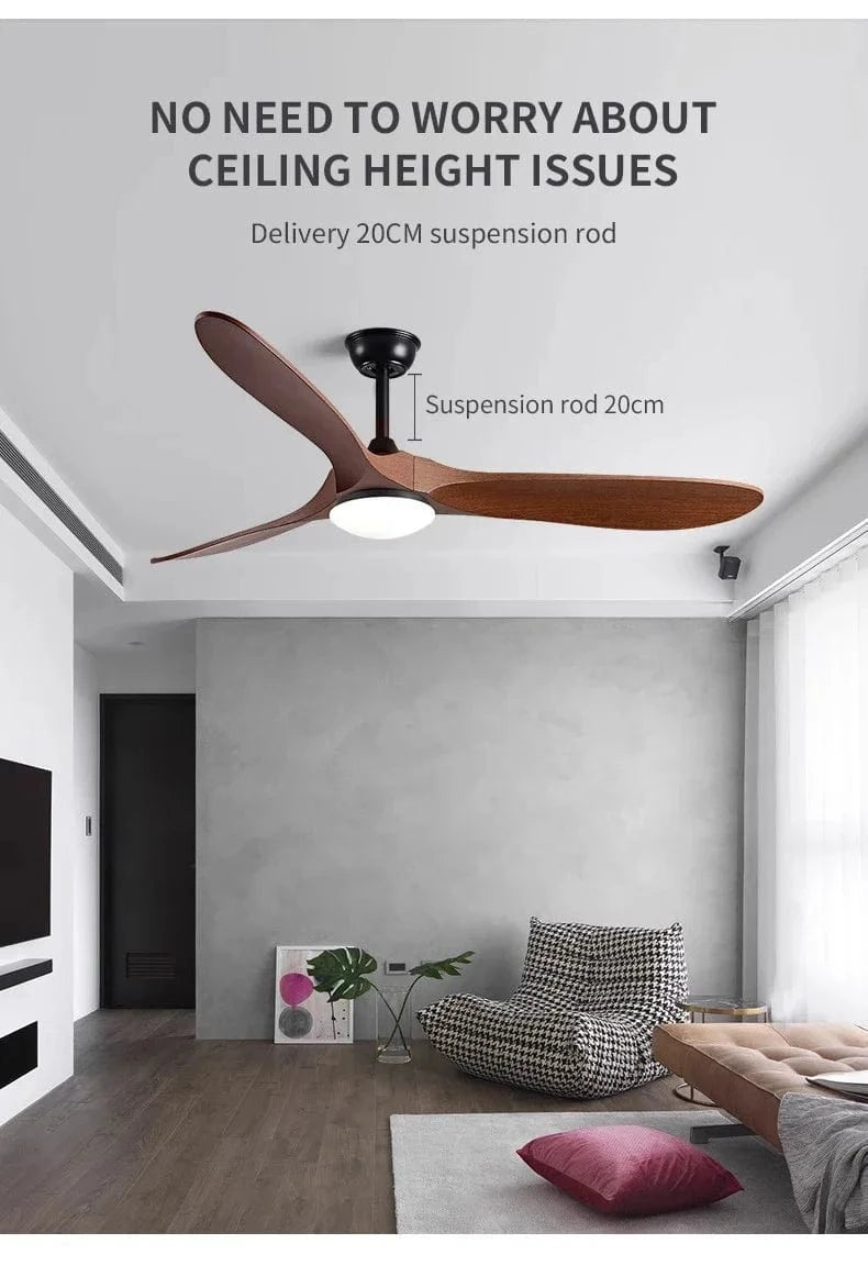 Cadeau showroom ventilateurs Ventilateur de plafond LED, pales réversibles 41cm x 132CM