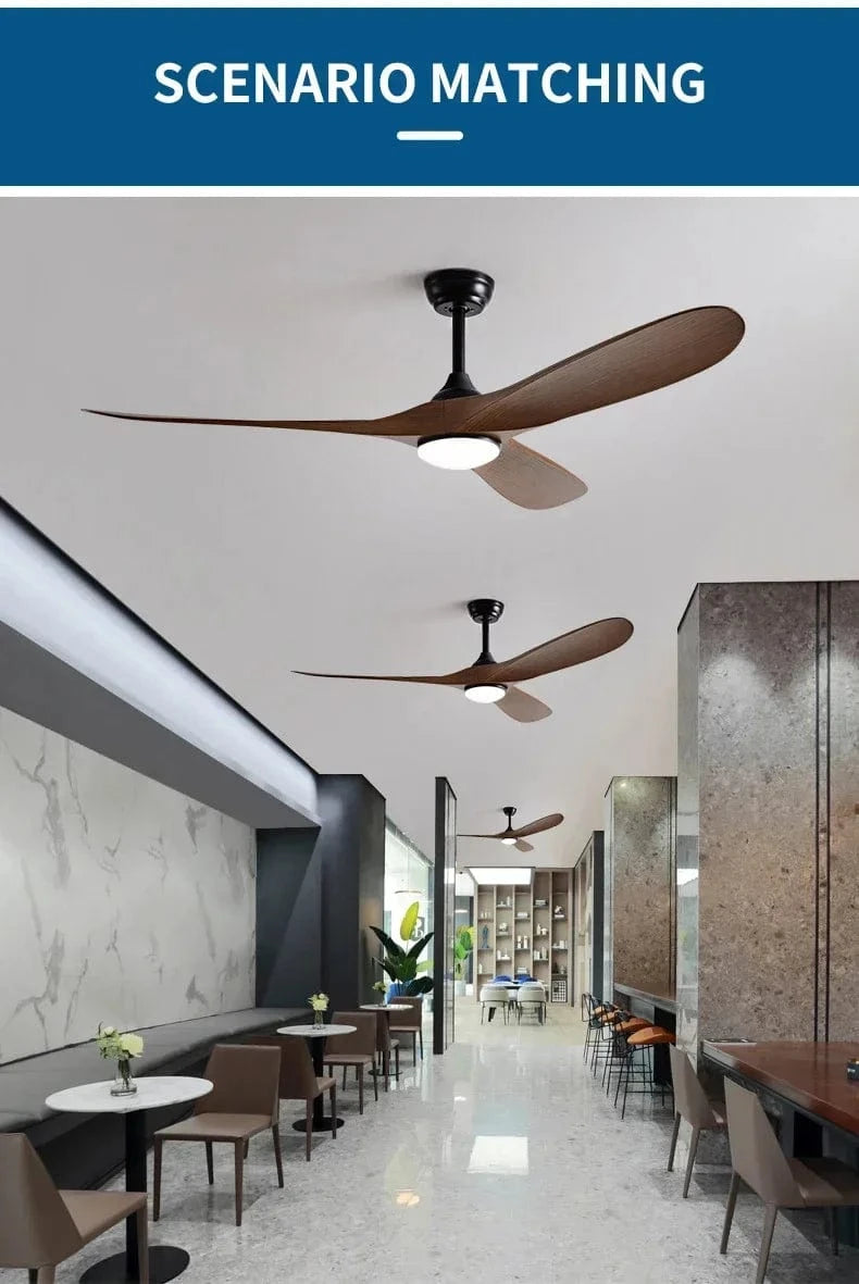 Cadeau showroom ventilateurs Ventilateur de plafond LED, pales réversibles 41cm x 132CM