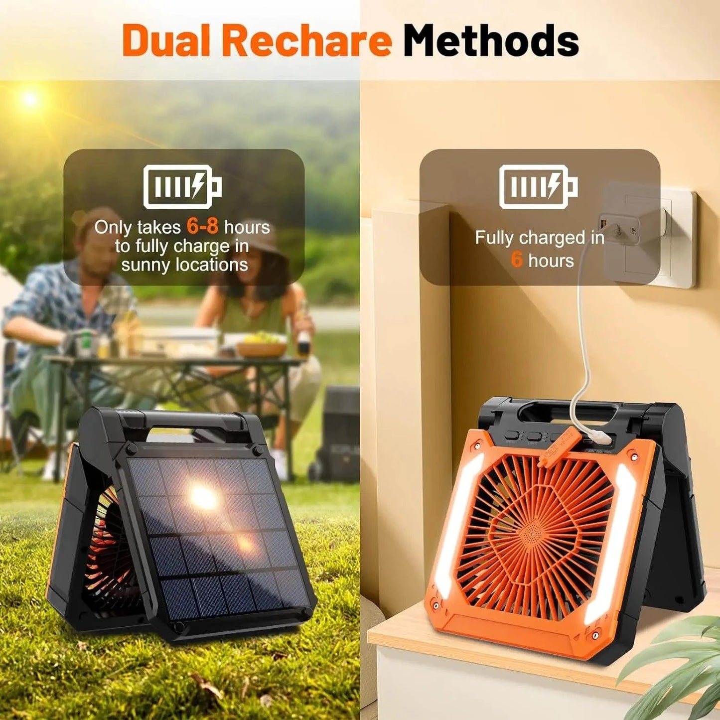 Cadeau showroom ventilateurs Ventilateur électrique portable avec éclairage LED