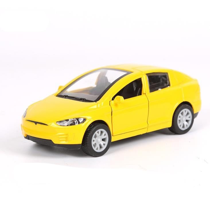 Cadeau showroom 136 jaune Voiture Tesla modèle X 1:32 en alliage