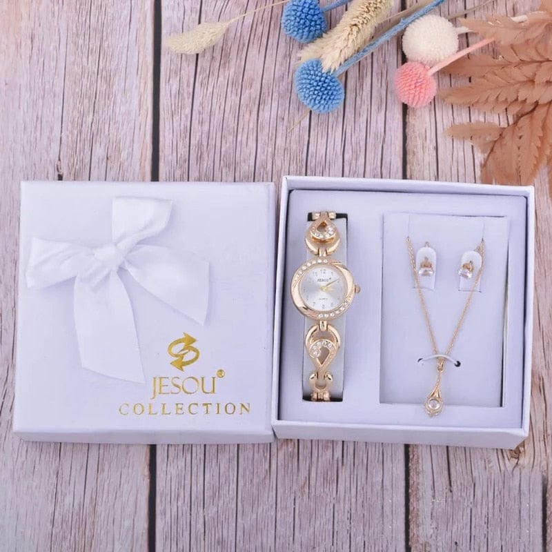 Cadeau showroom Blanc 1 Coffret bijoux ensemble de 3 pièces