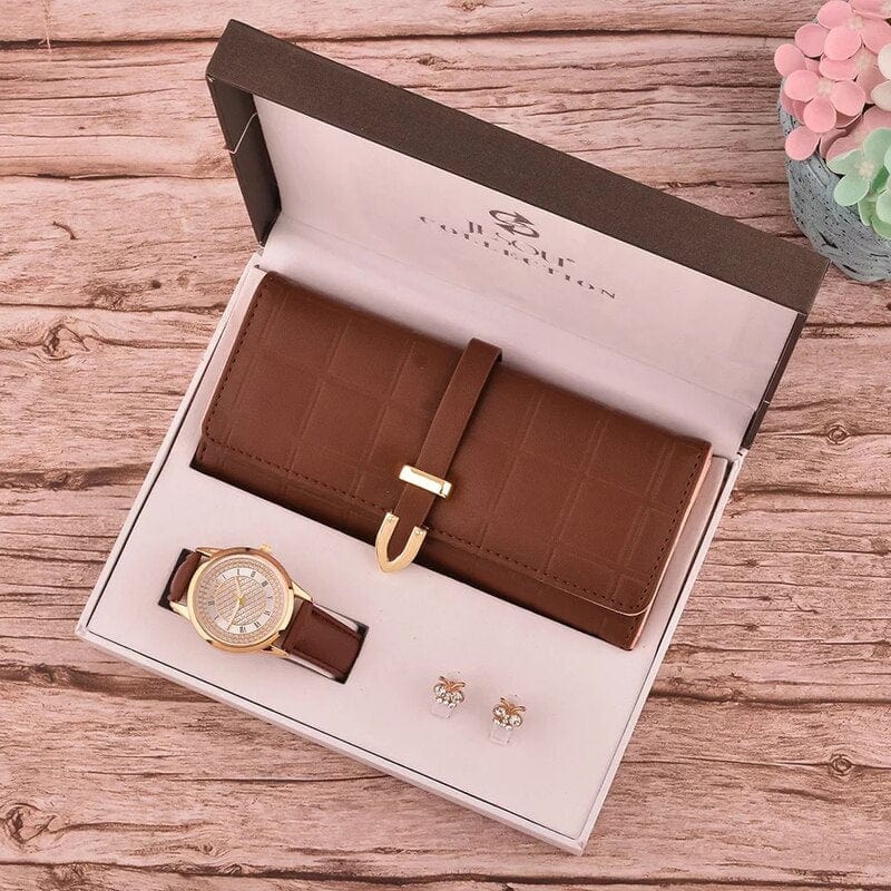 Cadeau showroom Brown set Cadeau femme bijoux 3 pièces