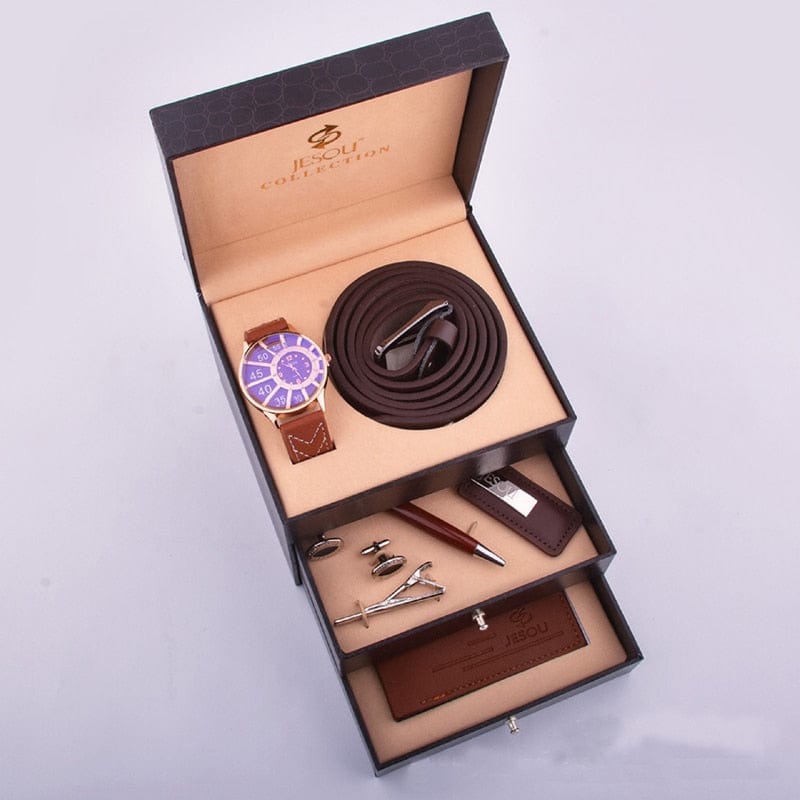 Cadeau showroom Marron 1 Coffret cadeau homme prémium