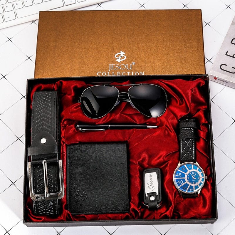 Cadeau showroom Marron 4 Coffret cadeau 6 pièces pour hommes