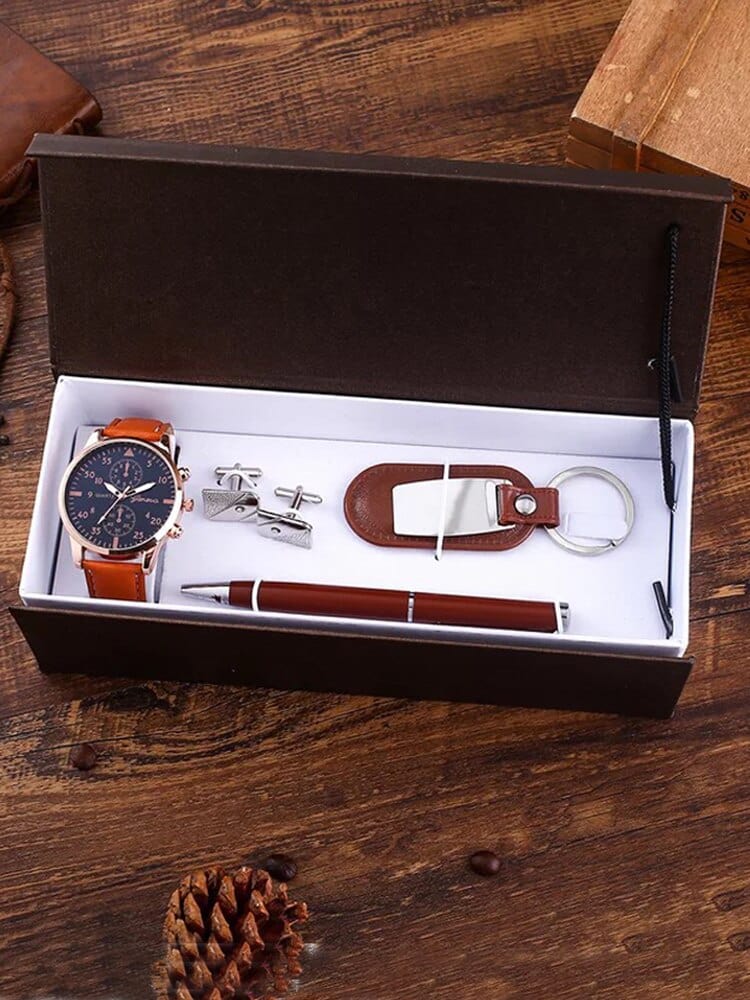 Cadeau showroom Marron Coffret cadeau boutons de manchettes