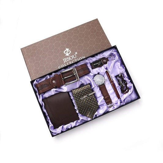 Cadeau showroom Marron Coffret cadeau homme 7 pièces
